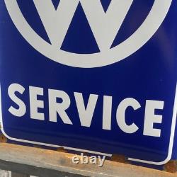 VOLKSWAGEN Enamel Sign 23.6x15.7 (60x40cm) Rare Retro Vintage Service Wall Sign