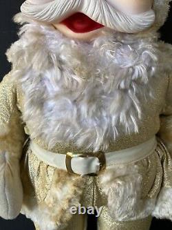 VTG Large 50s 60s RARE GOLD Rushton Santa Claus Rubber Face 24 DOLL Christmas