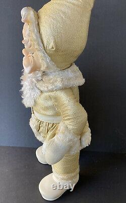 VTG Large 50s 60s RARE GOLD Rushton Santa Claus Rubber Face 24 DOLL Christmas