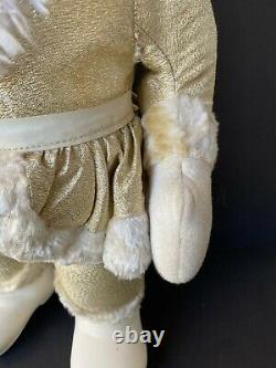 VTG Large 50s 60s RARE GOLD Rushton Santa Claus Rubber Face 24 DOLL Christmas