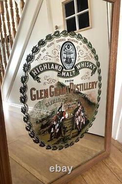 Very Large Vintage Glen Grant Distillery Highland Malt Whisky Pub Mirror Rare