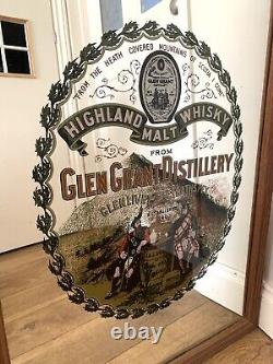 Very Large Vintage Glen Grant Distillery Highland Malt Whisky Pub Mirror Rare
