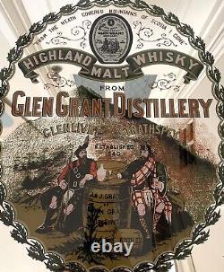 Very Large Vintage Glen Grant Distillery Highland Malt Whisky Pub Mirror Rare