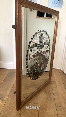 Very Large Vintage Glen Grant Distillery Highland Malt Whisky Pub Mirror Rare