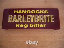 Very Rare 1960's Vintage Hancocks Barley Brite Keg Bitter Beer Advertising Sign