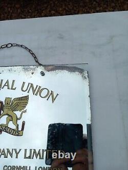 Very Rare Antique Vintage Commercial Union London Advertising Mirror