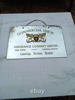 Very Rare Antique Vintage Commercial Union London Advertising Mirror