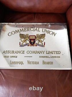 Very Rare Antique Vintage Commercial Union London Advertising Mirror