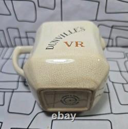 Very Rare Dunville's VR Whiskey Jug Made In London Orange VR Lettering Vintage