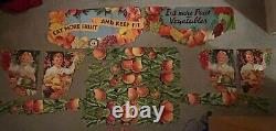 Very Rare Vibrant Vintage Shop Display Posters For Retail Fruit Trade Federation