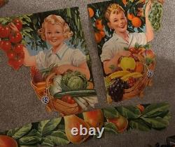 Very Rare Vibrant Vintage Shop Display Posters For Retail Fruit Trade Federation