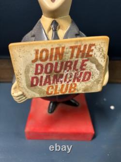 Very Rare Vintage 1950s Join The Double Diamond Club Resin Figure