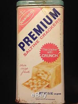 Very! Rare! Vintage 1969 15 Oz 15 Oz 15 Nabisco Premium Saltine Crackers Tin