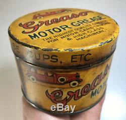 Very Rare Vintage Greaso Motor Grease 1 Lb Tin Car Garage Petrol Oil Coburg Melb