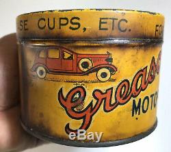 Very Rare Vintage Greaso Motor Grease 1 Lb Tin Car Garage Petrol Oil Coburg Melb