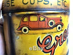 Very Rare Vintage Greaso Motor Grease 1 Lb Tin Car Garage Petrol Oil Coburg Melb