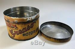 Very Rare Vintage Greaso Motor Grease 1 Lb Tin Car Garage Petrol Oil Coburg Melb