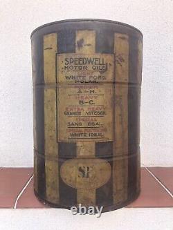 Very Rare Vintage Old Original 1930s Speedwell Motor Oil Can LARGE 10L