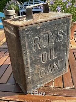 Very Rare Vintage Original Fuel Can Roys Oil Can
