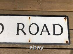 Very Rare Vintage UK Road Sign WEST END ROAD Metal 120cm X 23cm LONDON