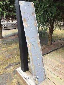 Very Rare Vintage UK Road Sign WEST END ROAD Metal 120cm X 23cm LONDON