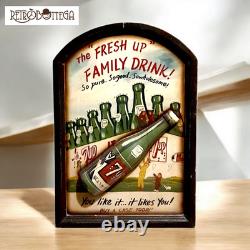 Very rare vintage 3D wooden sign advertising 7 Up soft drink
