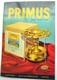 Very rare vintage tin sign with a lithograph print advertising a Primus stove