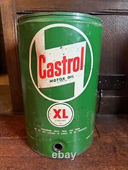 Vintage 10 Gallon Castrol XL Oil Drum green vintage rare collectible car auto