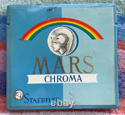 Vintage 1930's MARS CHROMA Staedtler Pencil Litho Tin Box RARE