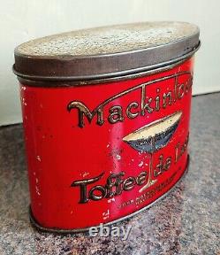 Vintage 1930s Mackintosh's Toffee De Luxe Tin Rare Confectionery Antique Retro