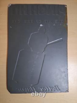 Vintage 1930s Pinch Hit Baseball Sign Original Rare Metal Tobacco Tin