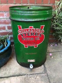 Vintage 1940's / 50's Wollaston's'Xterra' 5 gallon oil drum. Very rare