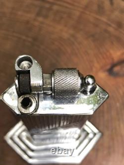 Vintage 1940's Mcmurdo chrome table petrol lighter rare Slumberland advertising