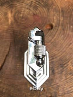 Vintage 1940's Mcmurdo chrome table petrol lighter rare Slumberland advertising