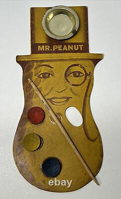 Vintage 1940s Planters MR PEANUT Advertising Original Rare Paint Palette Set