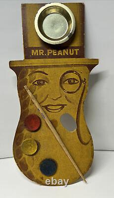 Vintage 1940s Planters MR PEANUT Advertising Original Rare Paint Palette Set