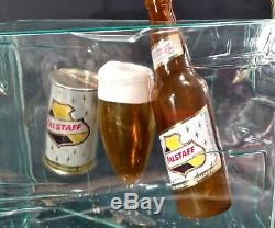 Vintage 1950s Falstaff Beer Ice Cube Advertising Sign Rare & Very Nice LOOK READ