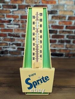 Vintage 1960s Sprite Advertising Sign Thermometer Rare HTF Memorabilia