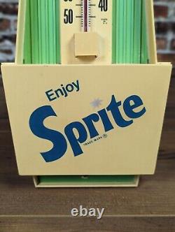 Vintage 1960s Sprite Advertising Sign Thermometer Rare HTF Memorabilia