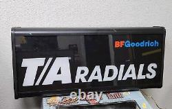 Vintage 1980's BFGoodrich T/A Radials Lighted Sign 29x13x4 Works RARE