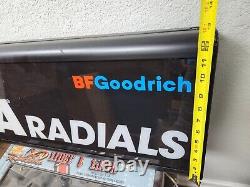 Vintage 1980's BFGoodrich T/A Radials Lighted Sign 29x13x4 Works RARE