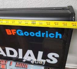 Vintage 1980's BFGoodrich T/A Radials Lighted Sign 29x13x4 Works RARE