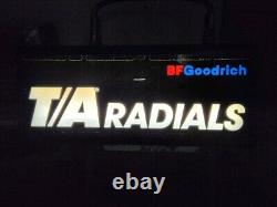 Vintage 1980's BFGoodrich T/A Radials Lighted Sign 29x13x4 Works RARE