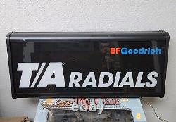 Vintage 1980's BFGoodrich T/A Radials Lighted Sign 29x13x4 Works RARE