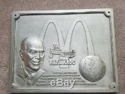 Vintage 1983 McDonald's Ray Kroc Restaurant Wall Plaque Sign 18 X 14 RARE