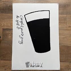 Vintage 1990's Guinness Metal Advertising Sign. A1 size Rare Great Condition