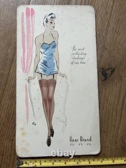 Vintage 30s/40s Original Stockings Advertising Stand Up Cardboard Display RARE