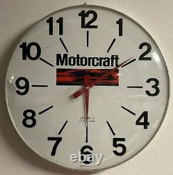 Vintage 70s FORD Motorcraft Dealer Sign Clock Rare