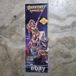 Vintage Adventures In Babysitting VHS Advertising Poster RARE SIZE 39 X 13.5