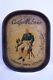 Vintage Advertisement Tin Litho Sign Tray Cutler And Palmer Liquer England Rare